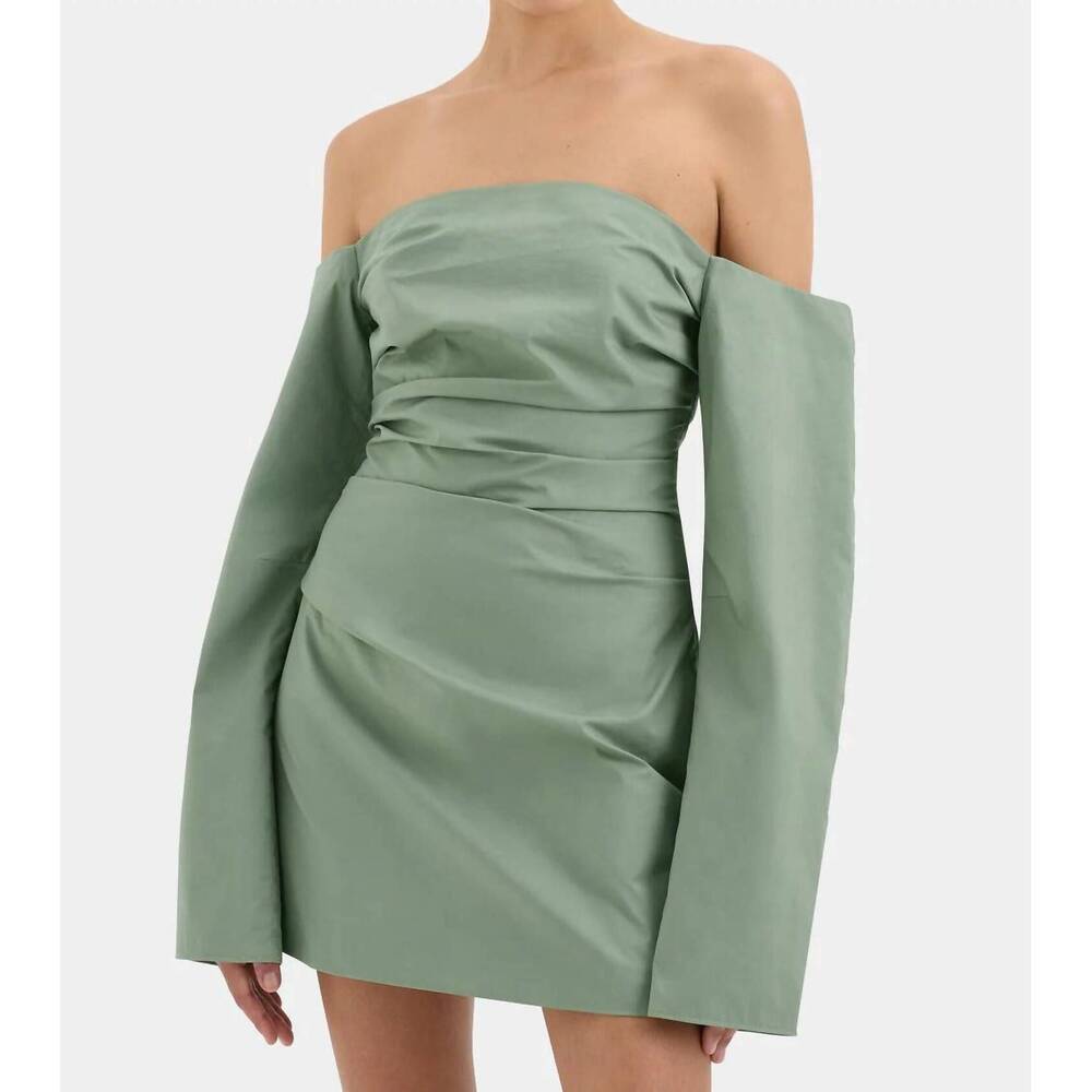 NEW SIR. martina sleeved mini dress in sage